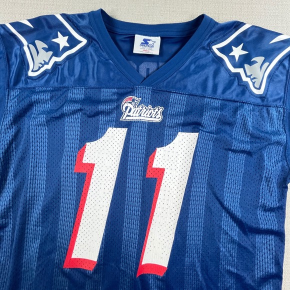 STARTER Other - Starter New England Patriots Jersey Mens 48/L Blue Vintage 1995 Drew Bledsoe 11